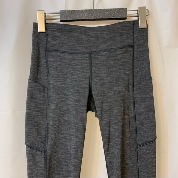 Lululemon Speed Up Tight Full-On Luxtreme Brushed 28" Heathered Black Size 4 - Picture 3 of 11